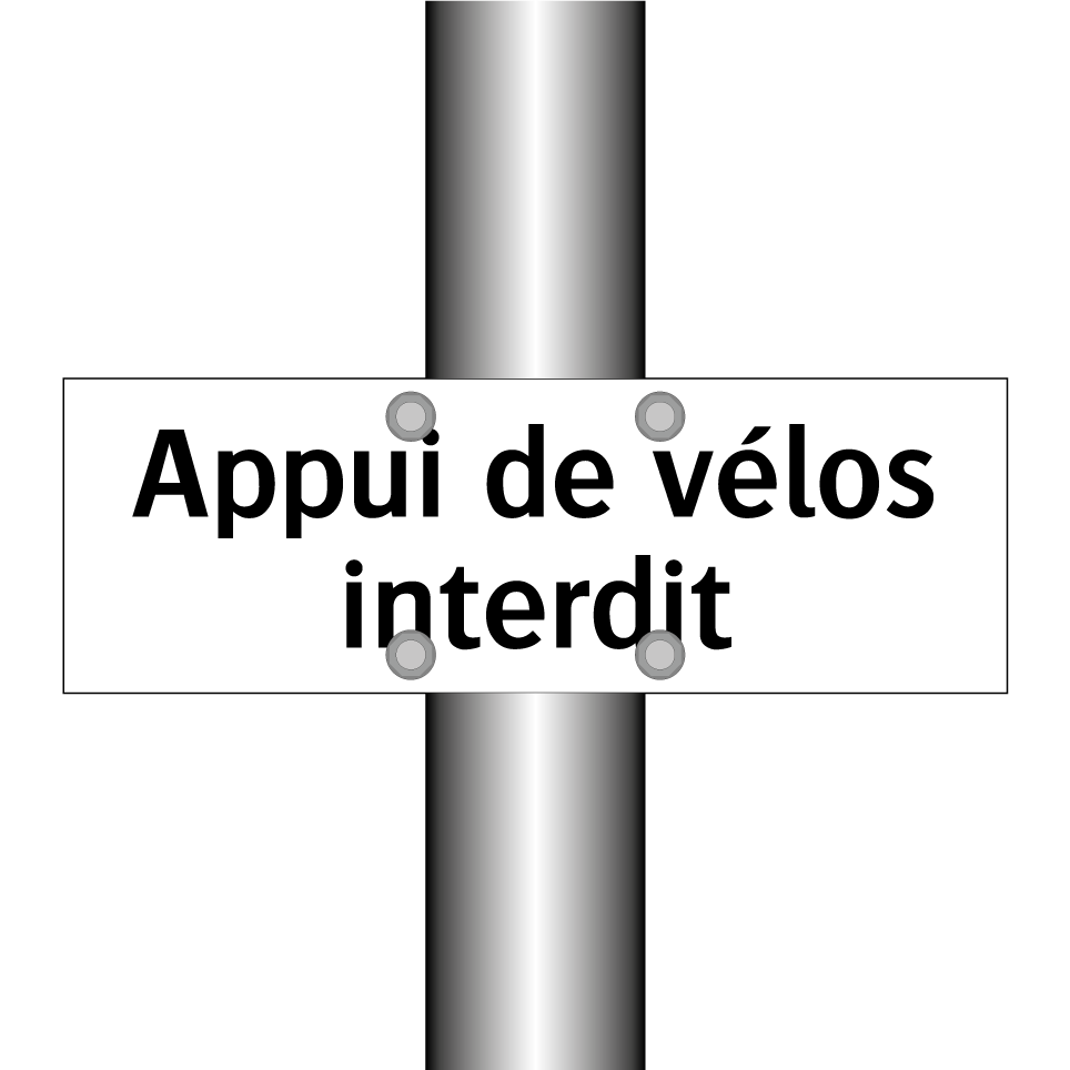 Appui de vélos interdit