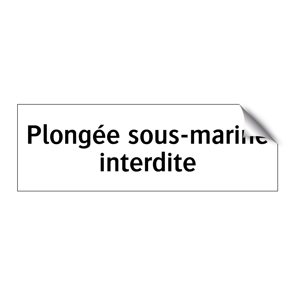 Plongée sous-marine interdite
