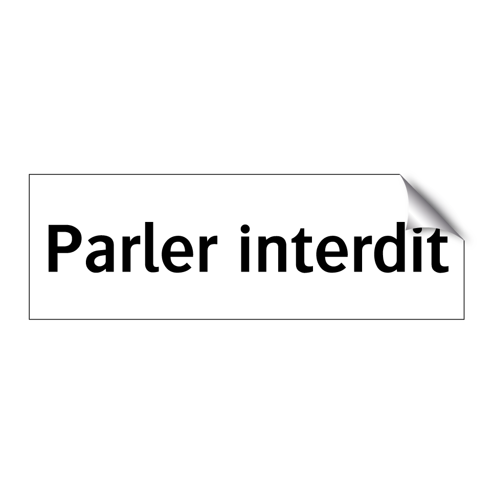 Parler interdit
