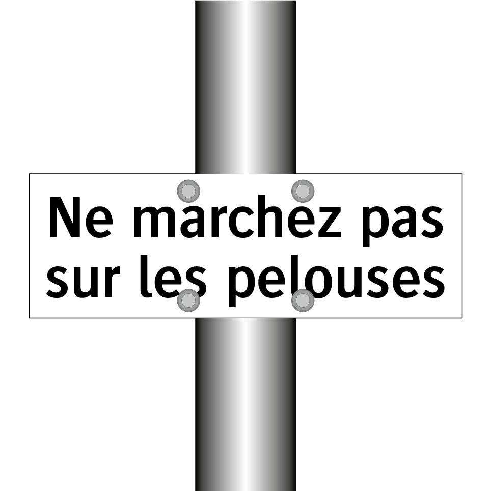 Ne marchez pas sur les pelouses