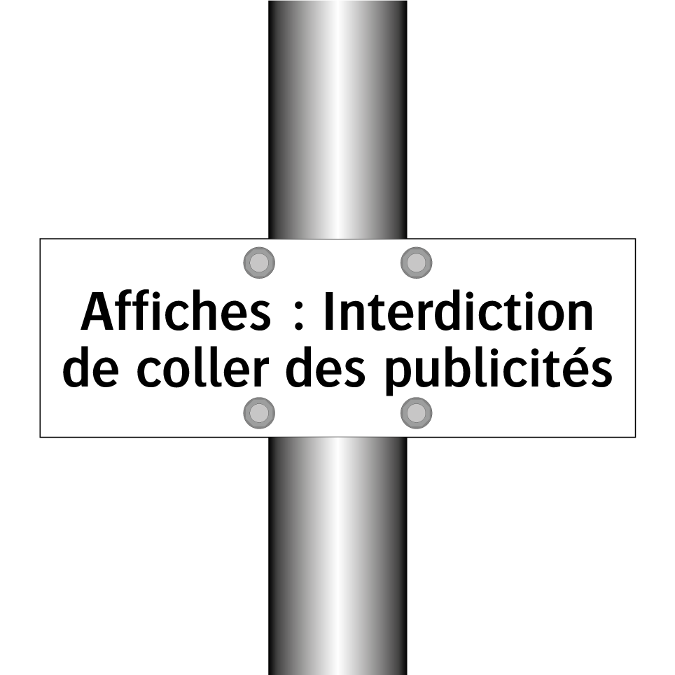 Affiches : Interdiction de coller des publicités