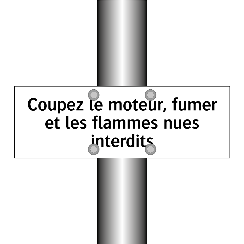 Coupez le moteur, fumer et les flammes nues interdits