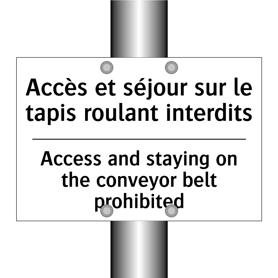 Accès et séjour sur le tapis roulant /.../ - Access and staying on the conveyor /.../