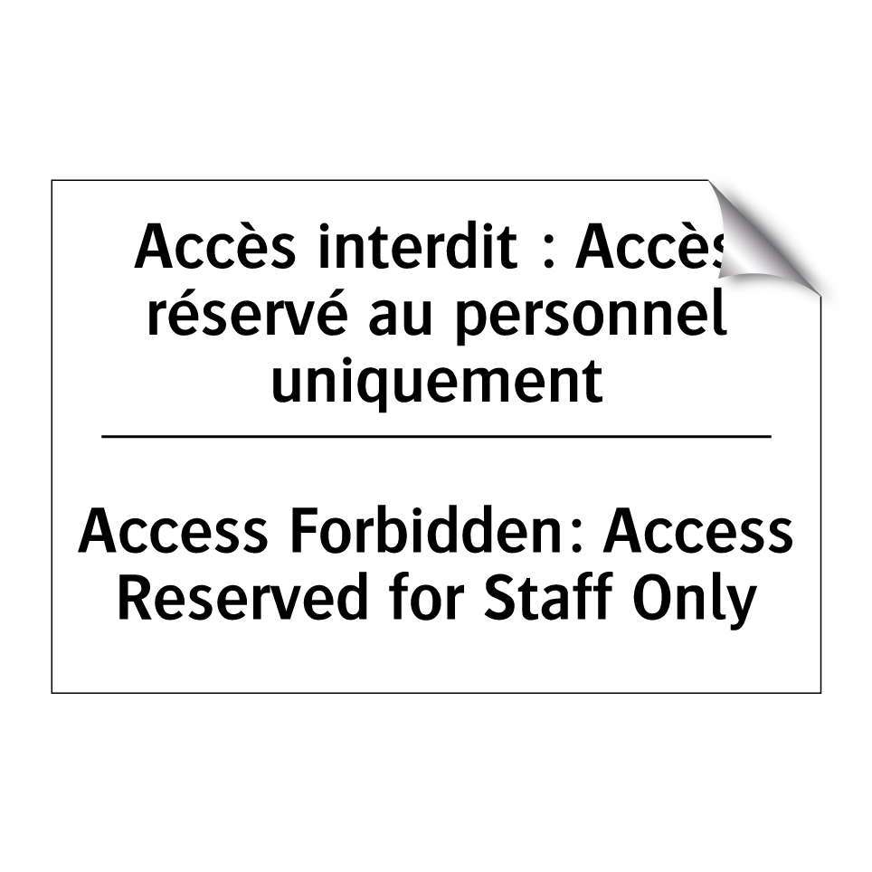 Accès interdit : Accès réservé /.../ - Access Forbidden: Access Reserved /.../