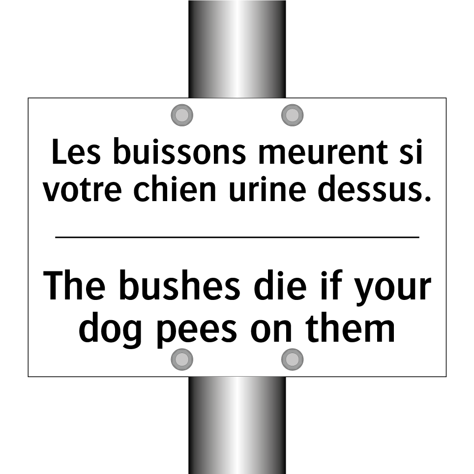 Les buissons meurent si votre /.../ - The bushes die if your dog pees /.../