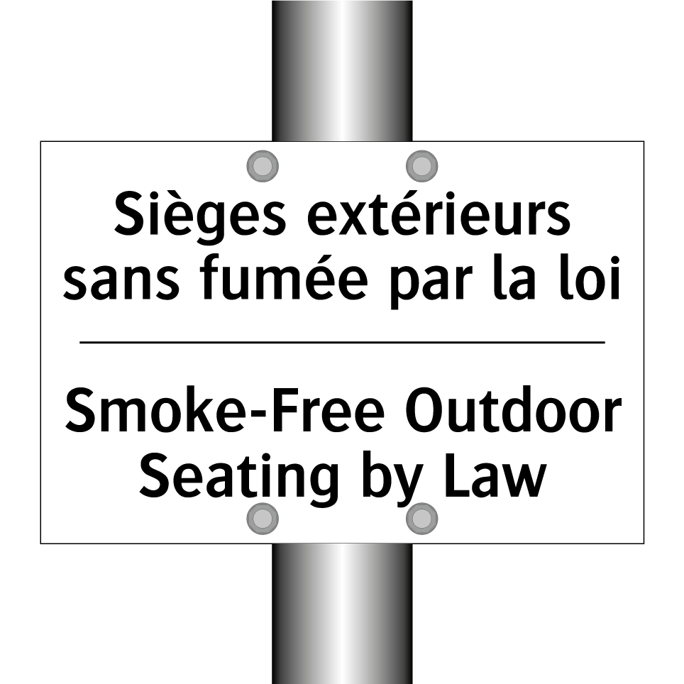 Sièges extérieurs sans fumée par /.../ - Smoke-Free Outdoor Seating by /.../