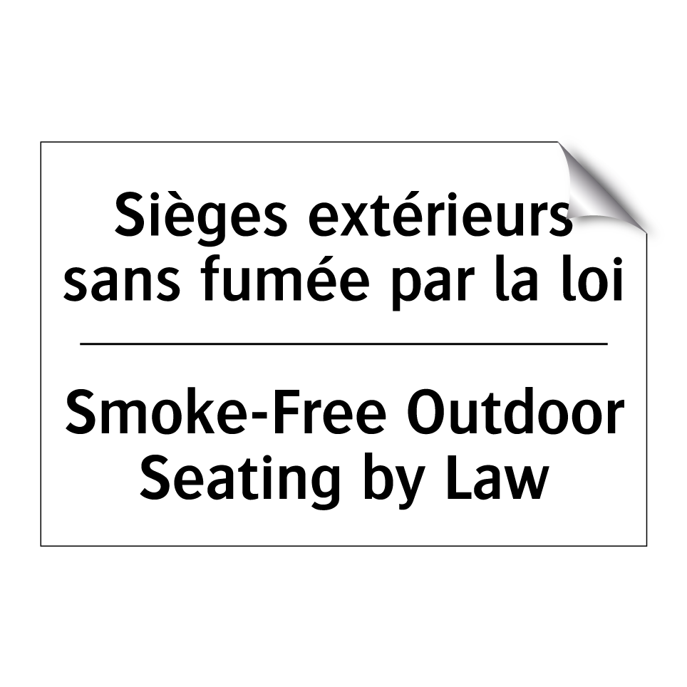 Sièges extérieurs sans fumée par /.../ - Smoke-Free Outdoor Seating by /.../