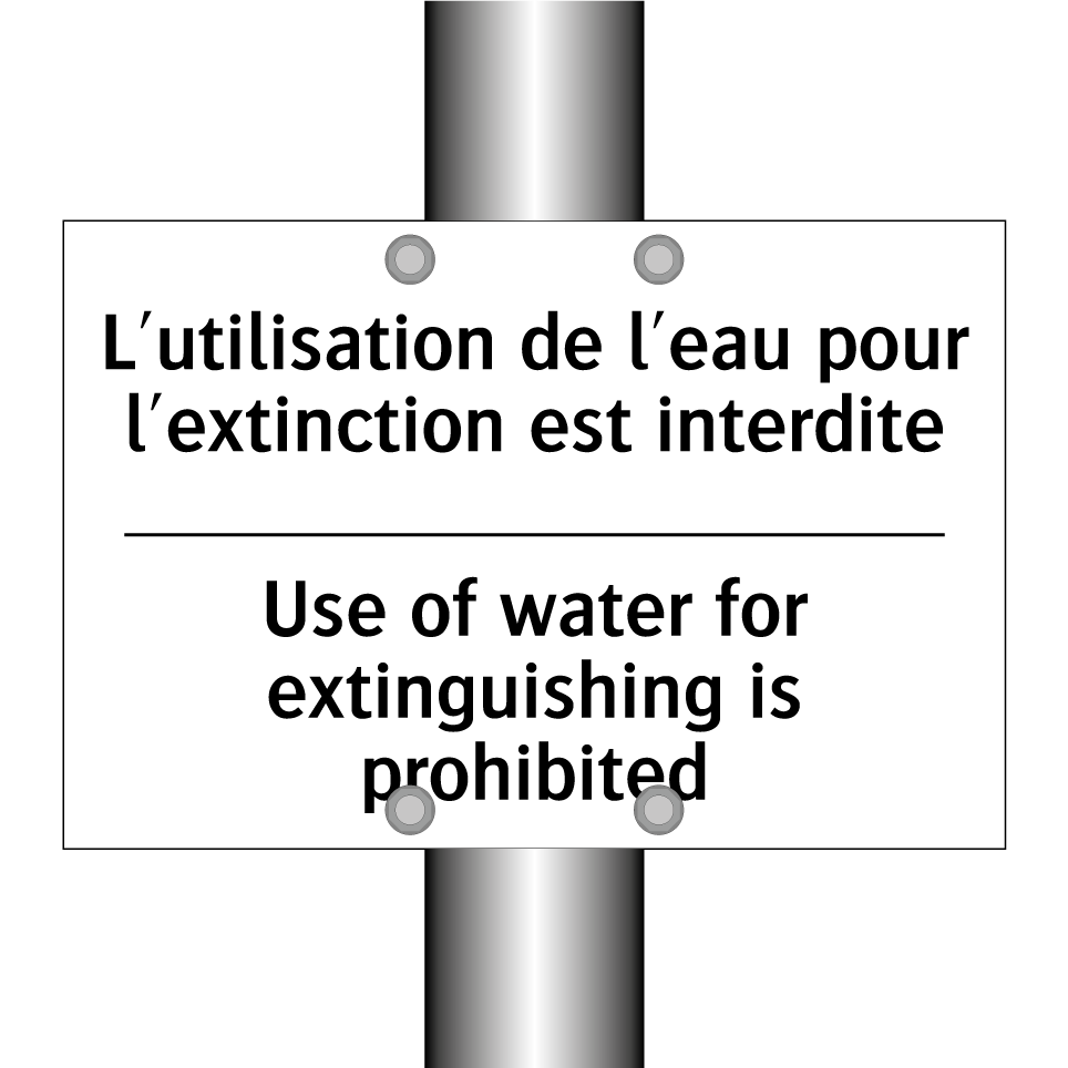 L'utilisation de l'eau pour l'extinction /.../ - Use of water for extinguishing /.../