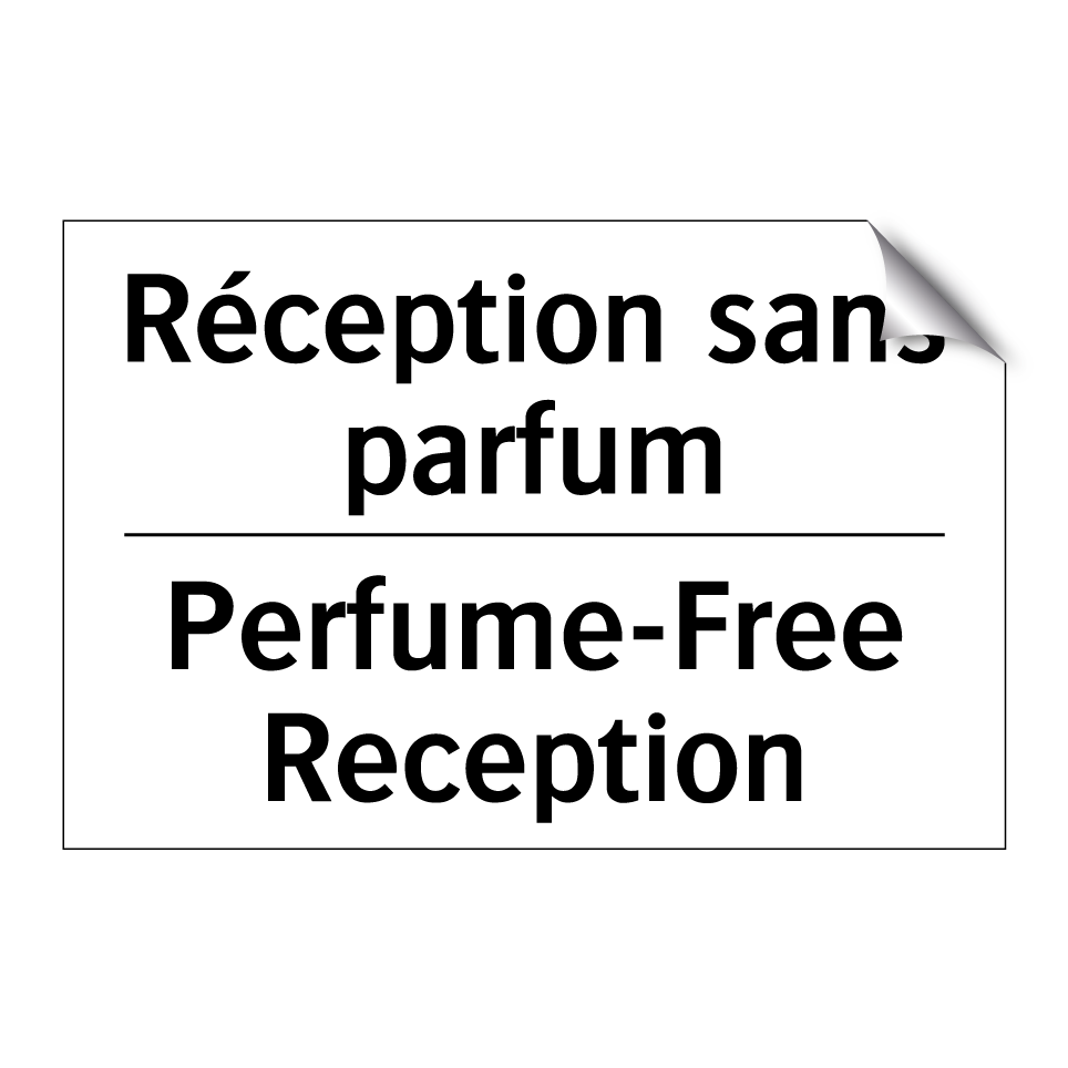 Réception sans parfum - Perfume-Free Reception