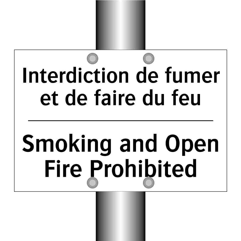 Interdiction de fumer et de faire /.../ - Smoking and Open Fire Prohibited /.../