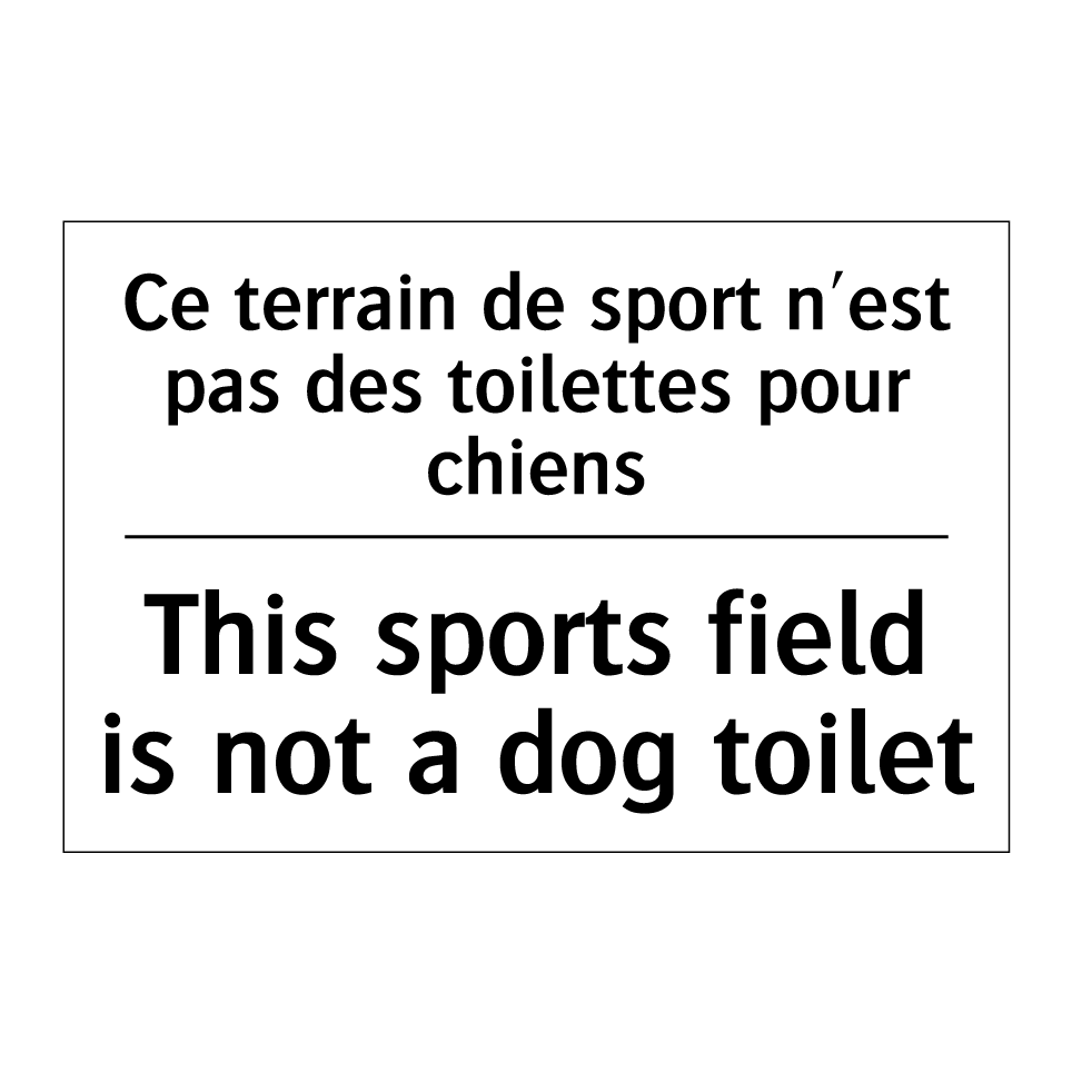 Ce terrain de sport n'est pas /.../ - This sports field is not a dog /.../