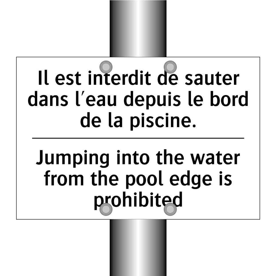 Il est interdit de sauter dans /.../ - Jumping into the water from the /.../