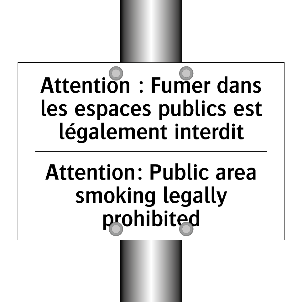 Attention : Fumer dans les espaces /.../ - Attention: Public area smoking /.../