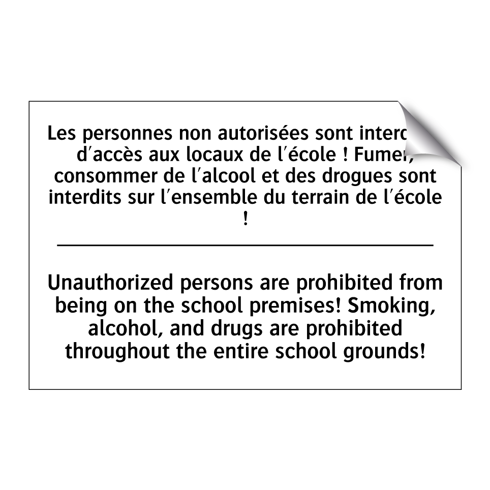 Les personnes non autorisées sont /.../ - Unauthorized persons are prohibited /.../