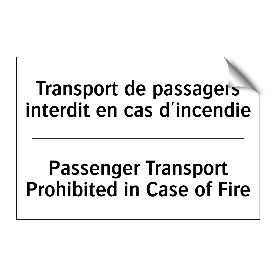Transport de passagers interdit /.../ - Passenger Transport Prohibited /.../