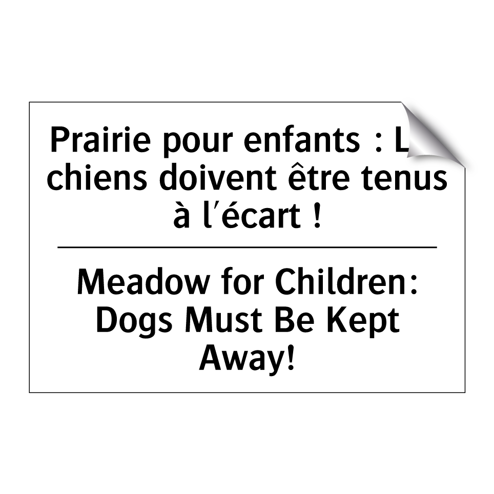 Prairie pour enfants : Les chiens /.../ - Meadow for Children: Dogs Must /.../