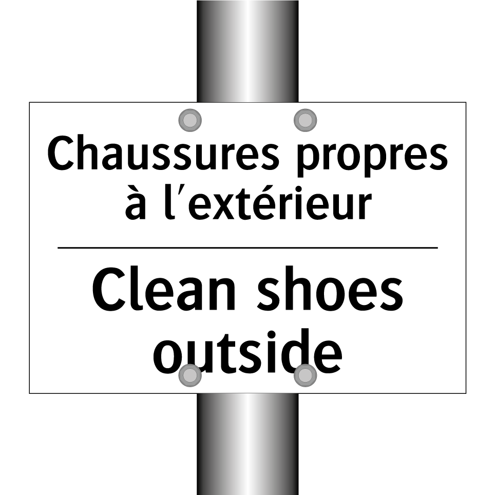 Chaussures propres à l'extérieur /.../ - Clean shoes outside