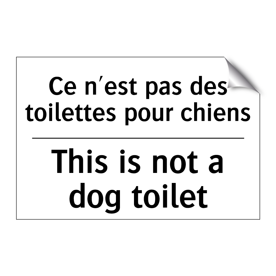Ce n'est pas des toilettes pour /.../ - This is not a dog toilet