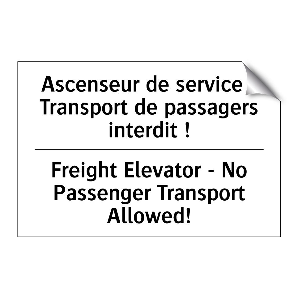 Ascenseur de service - Transport /.../ - Freight Elevator - No Passenger /.../
