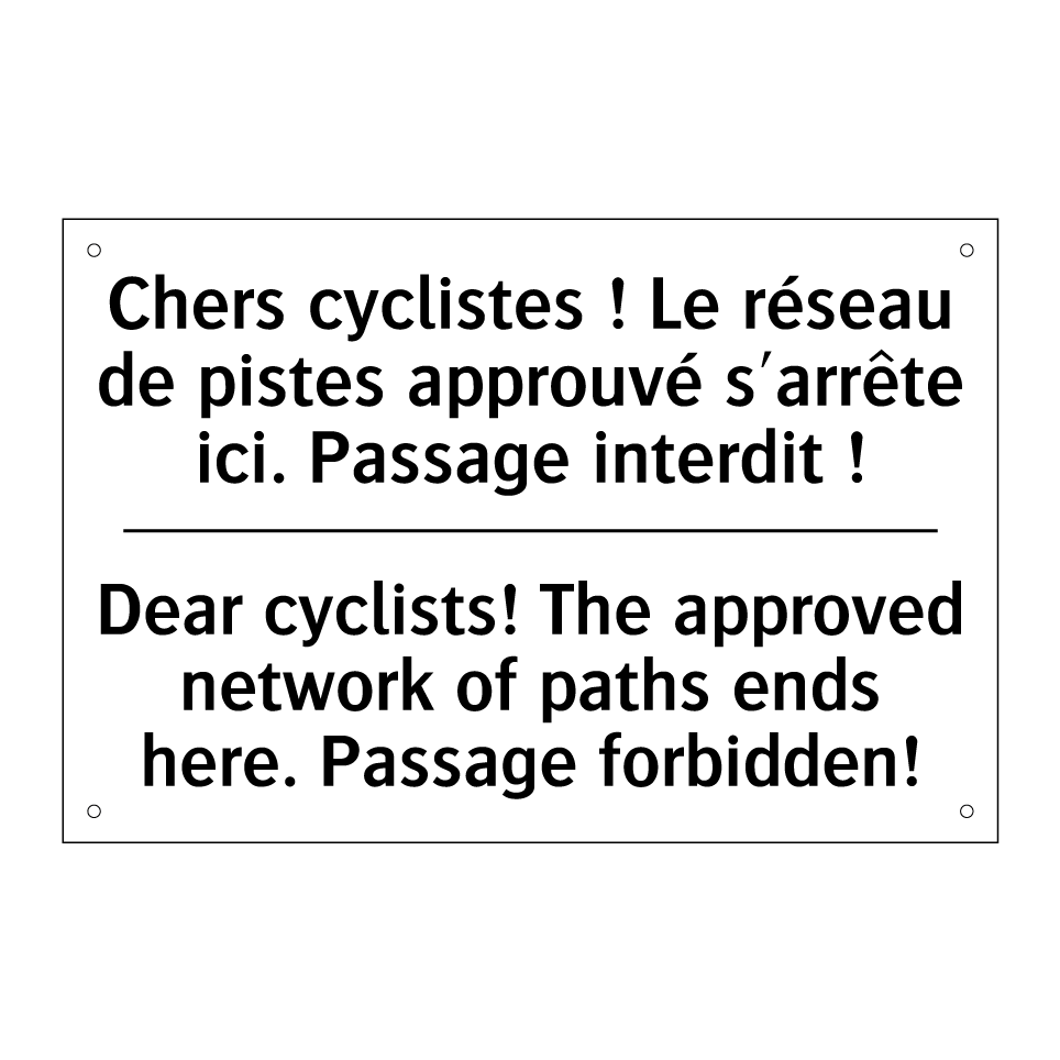 Chers cyclistes ! Le réseau de /.../ - Dear cyclists! The approved network /.../