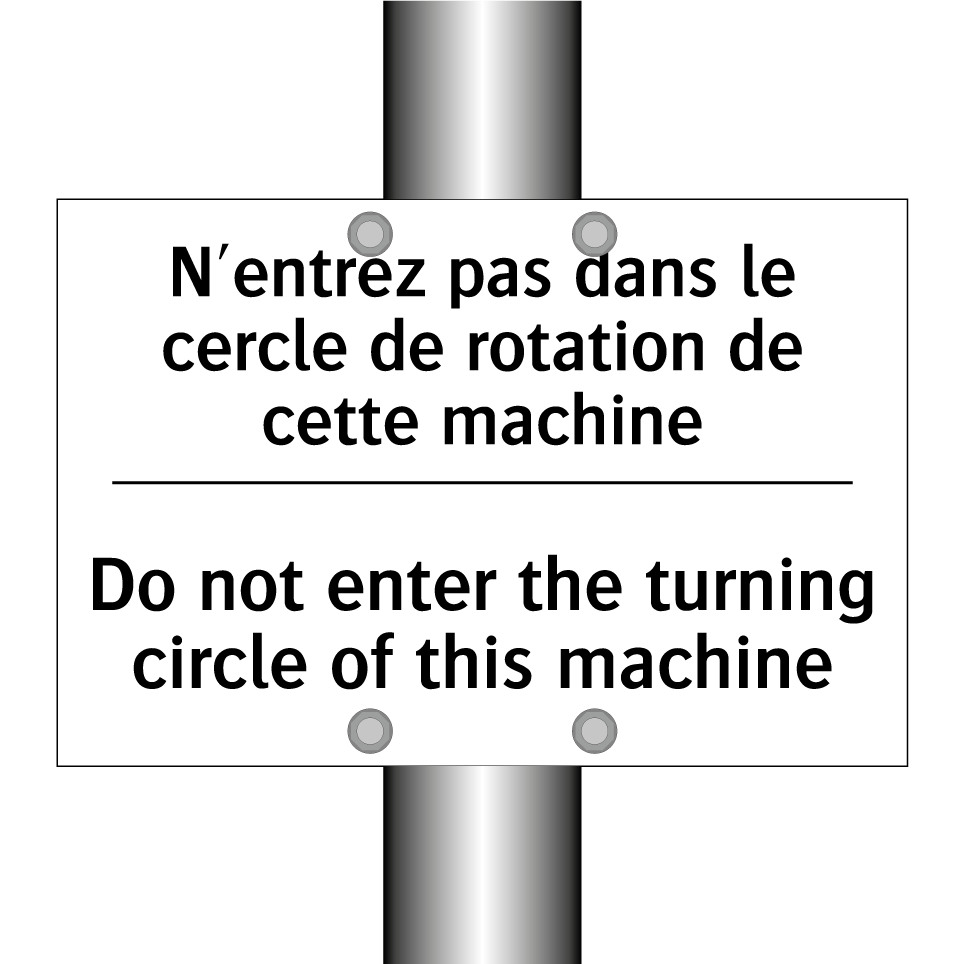 N'entrez pas dans le cercle de /.../ - Do not enter the turning circle /.../