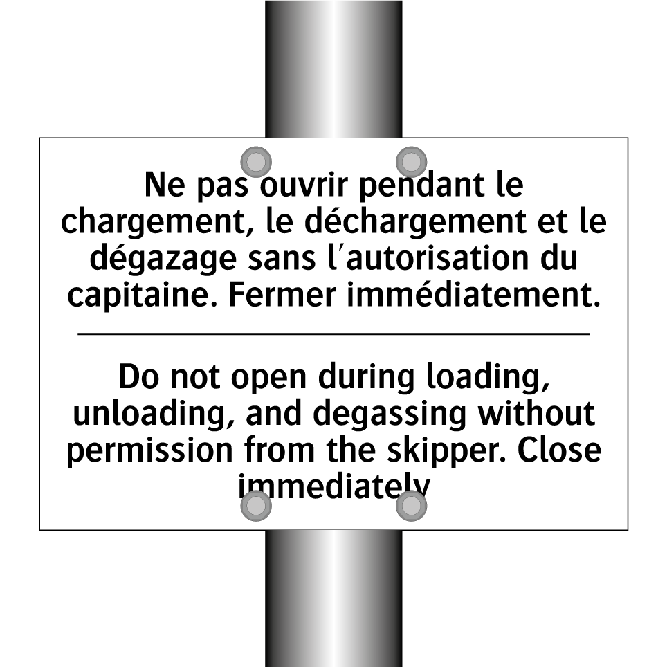Ne pas ouvrir pendant le chargement, /.../ - Do not open during loading, unloading, /.../