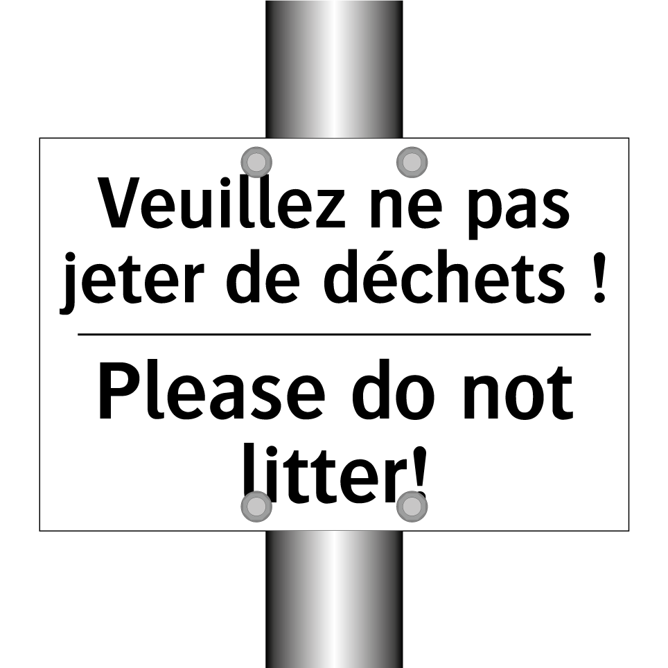 Veuillez ne pas jeter de déchets /.../ - Please do not litter!