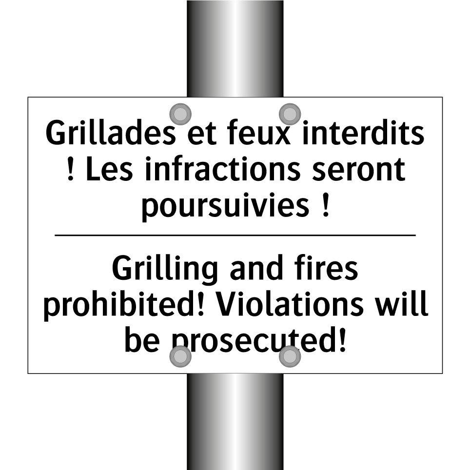Grillades et feux interdits ! /.../ - Grilling and fires prohibited! /.../