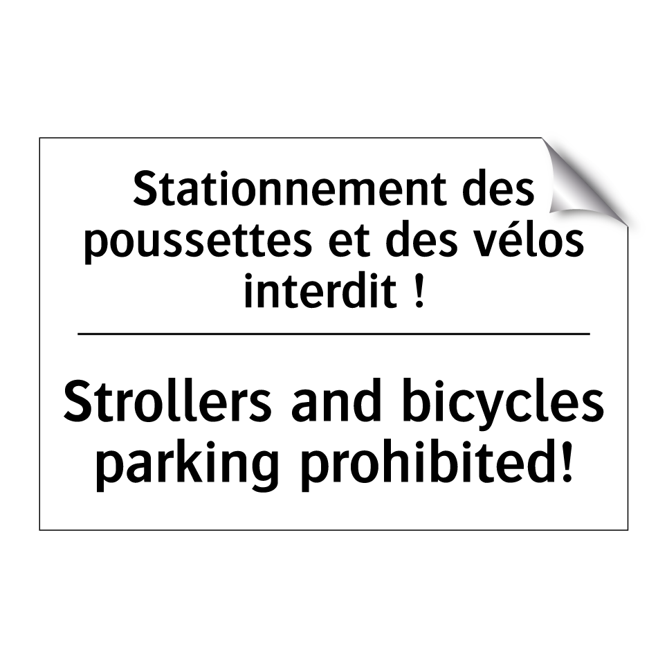Stationnement des poussettes et /.../ - Strollers and bicycles parking /.../