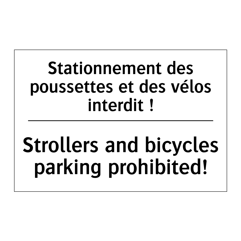 Stationnement des poussettes et /.../ - Strollers and bicycles parking /.../