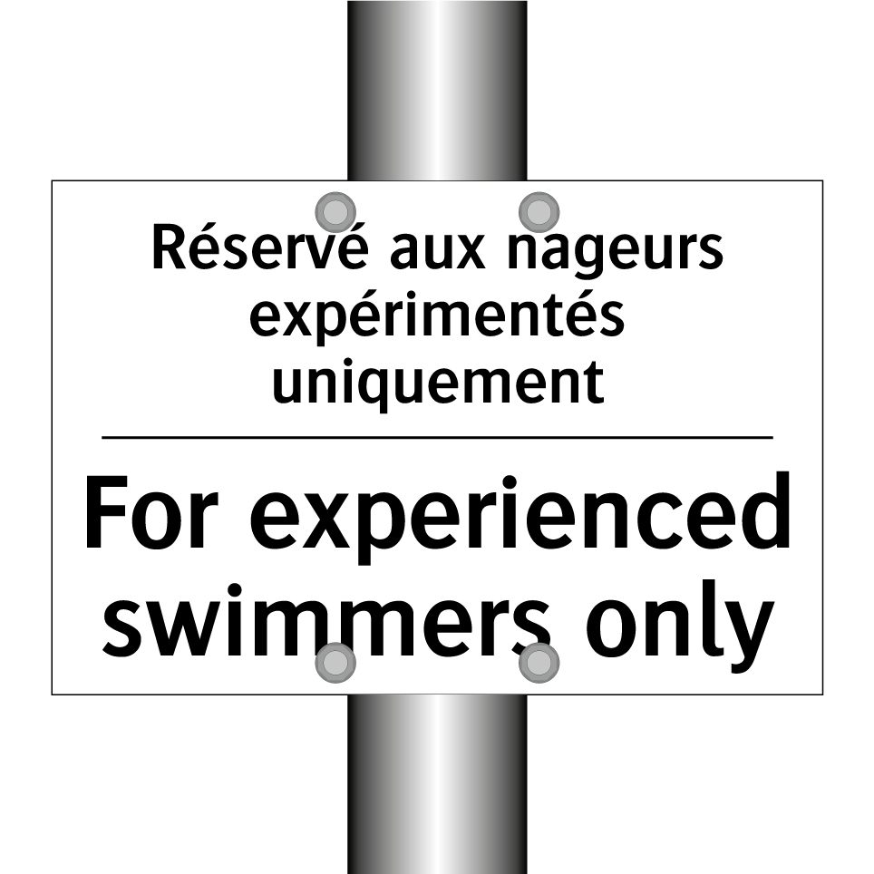 Réservé aux nageurs expérimentés /.../ - For experienced swimmers only