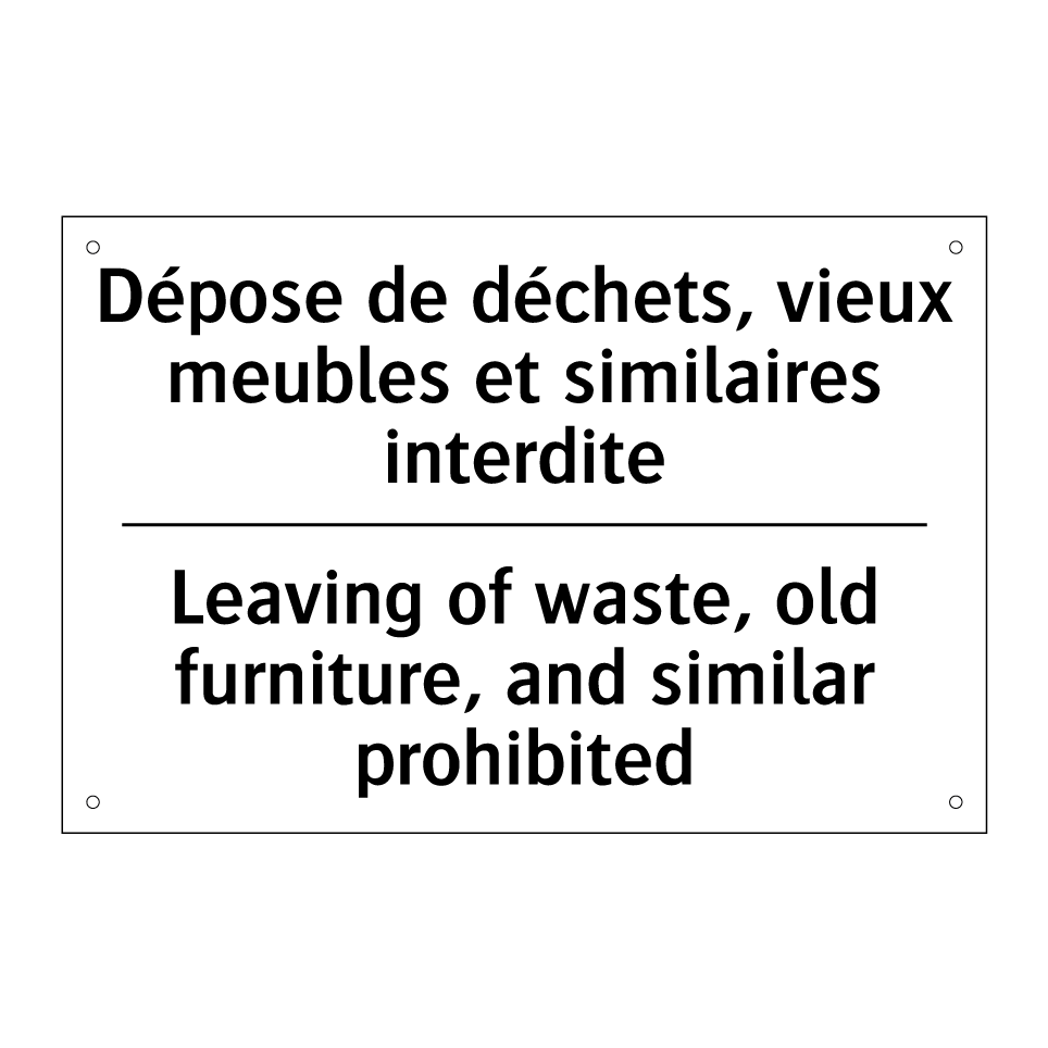 Dépose de déchets, vieux meubles /.../ - Leaving of waste, old furniture, /.../