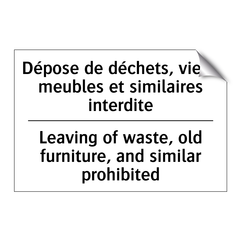 Dépose de déchets, vieux meubles /.../ - Leaving of waste, old furniture, /.../