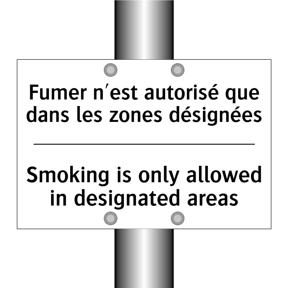 Fumer n'est autorisé que dans /.../ - Smoking is only allowed in designated /.../