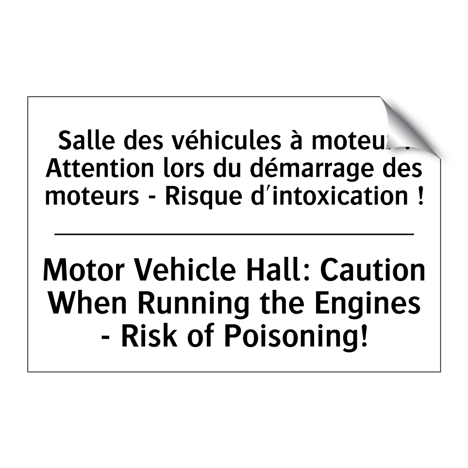 Salle des véhicules à moteur : /.../ - Motor Vehicle Hall: Caution When /.../
