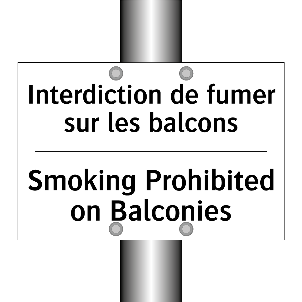Interdiction de fumer sur les /.../ - Smoking Prohibited on Balconies /.../