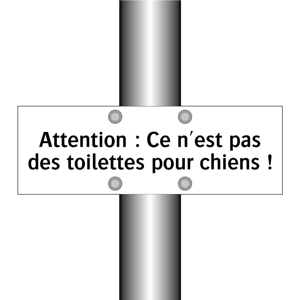 Attention : Ce n'est pas des toilettes pour chiens !