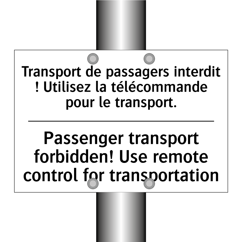 Transport de passagers interdit /.../ - Passenger transport forbidden! /.../