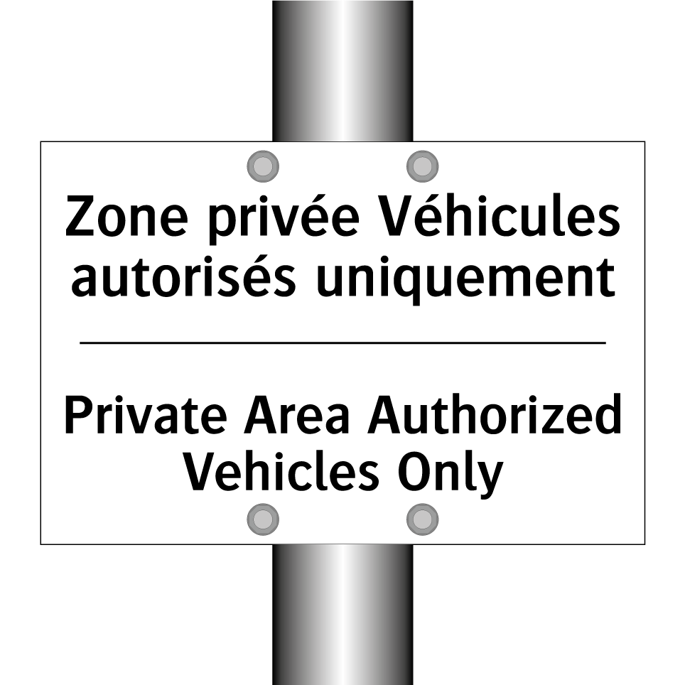 Zone privée Véhicules autorisés /.../ - Private Area Authorized Vehicles /.../