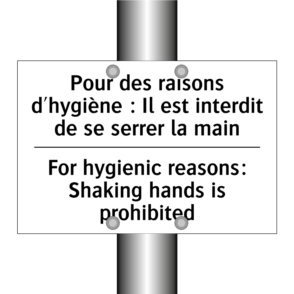 Pour des raisons d'hygiène : Il /.../ - For hygienic reasons: Shaking /.../