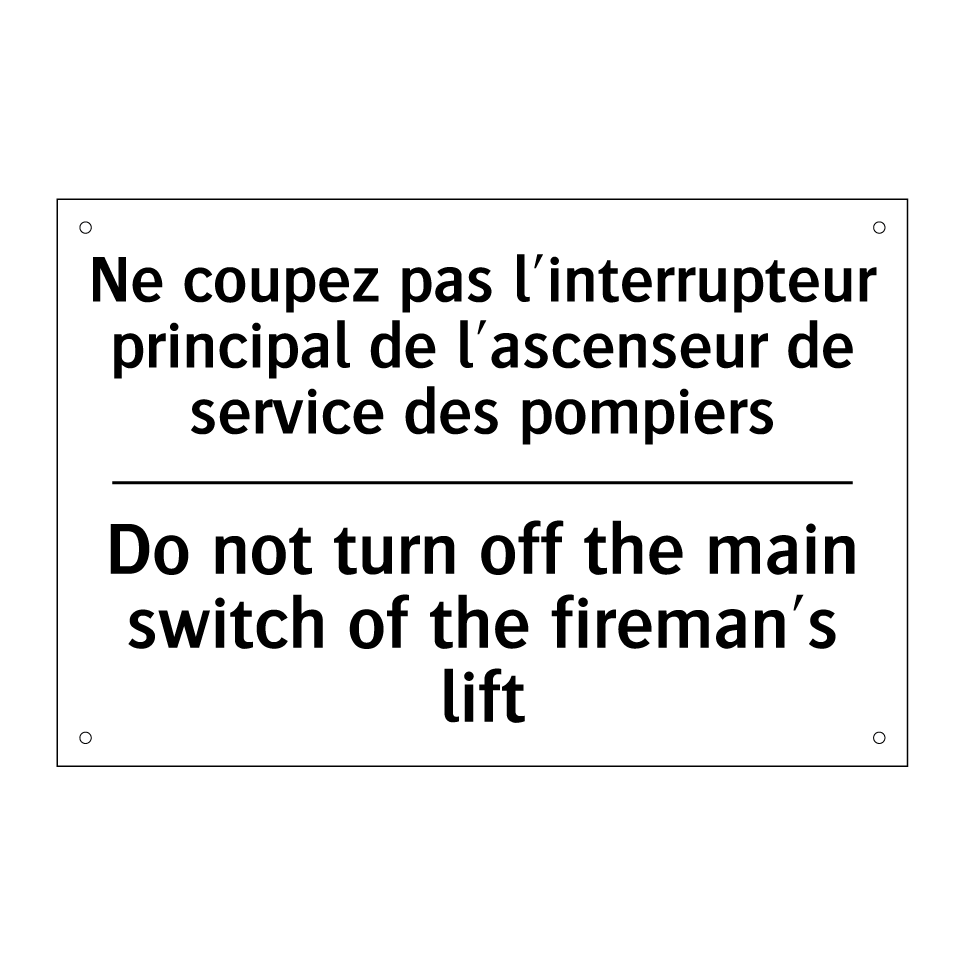 Ne coupez pas l'interrupteur principal /.../ - Do not turn off the main switch /.../