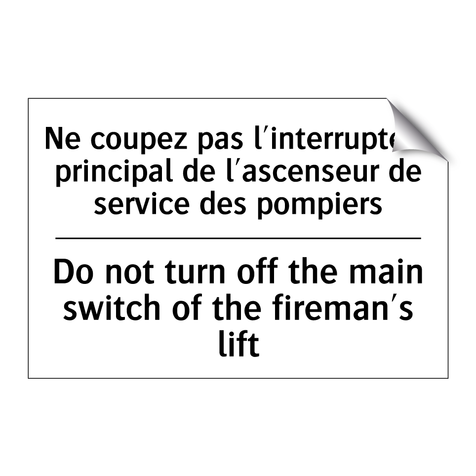 Ne coupez pas l'interrupteur principal /.../ - Do not turn off the main switch /.../