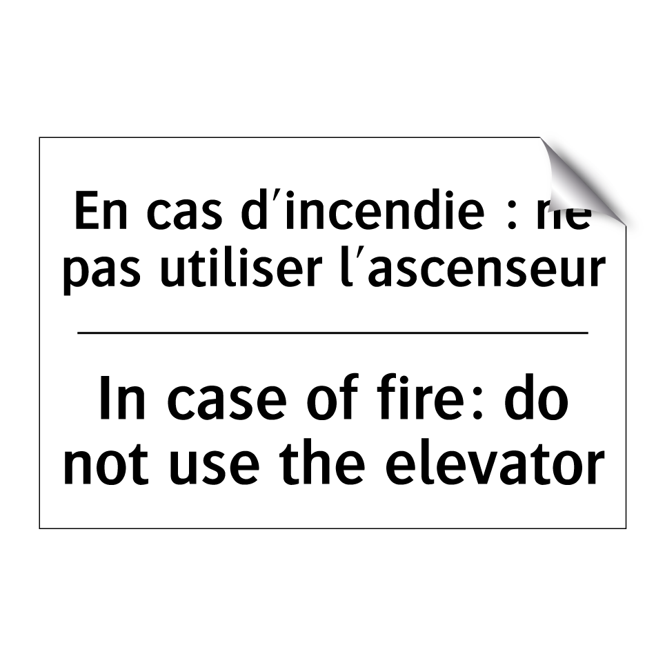 En cas d'incendie : ne pas utiliser /.../ - In case of fire: do not use the /.../