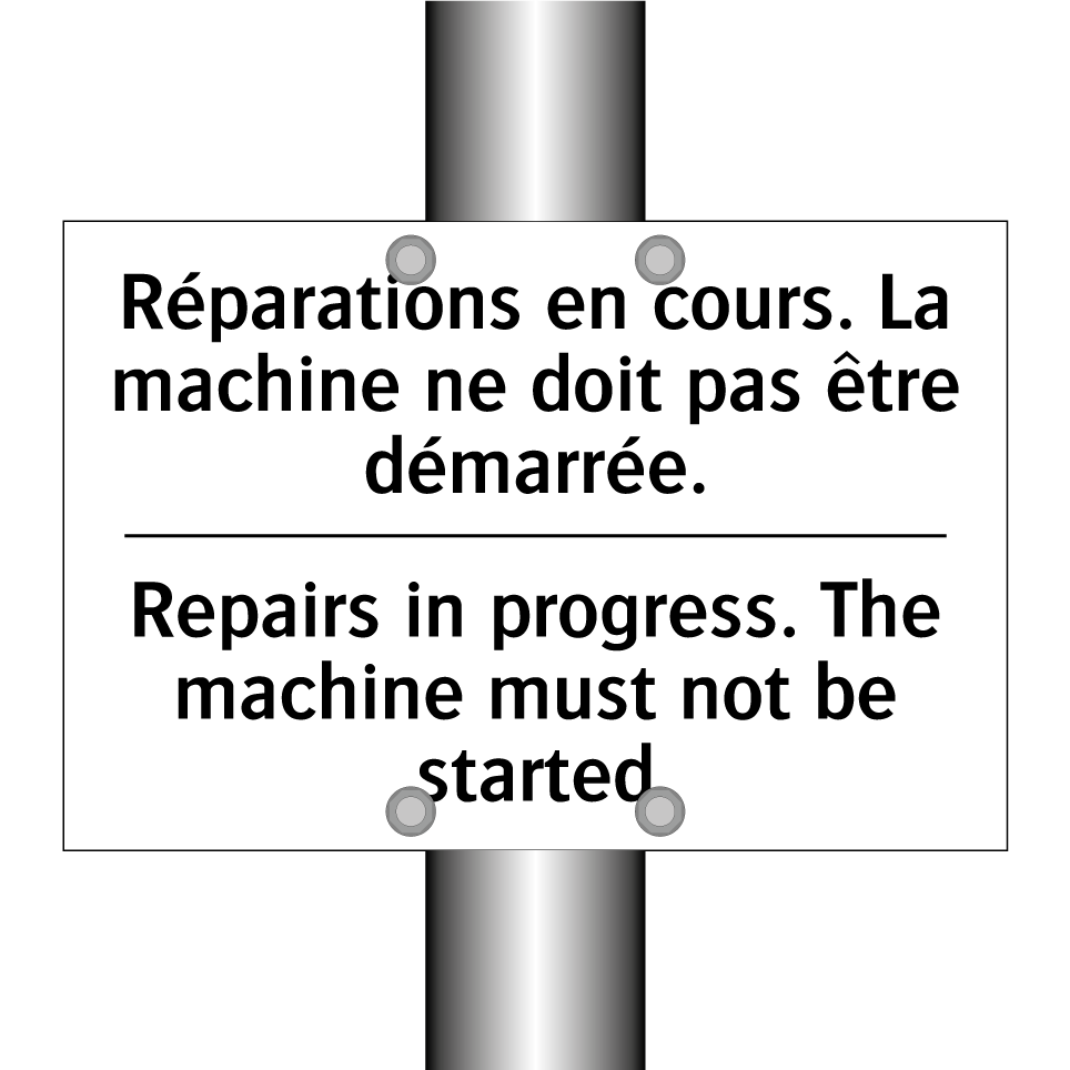 Réparations en cours. La machine /.../ - Repairs in progress. The machine /.../