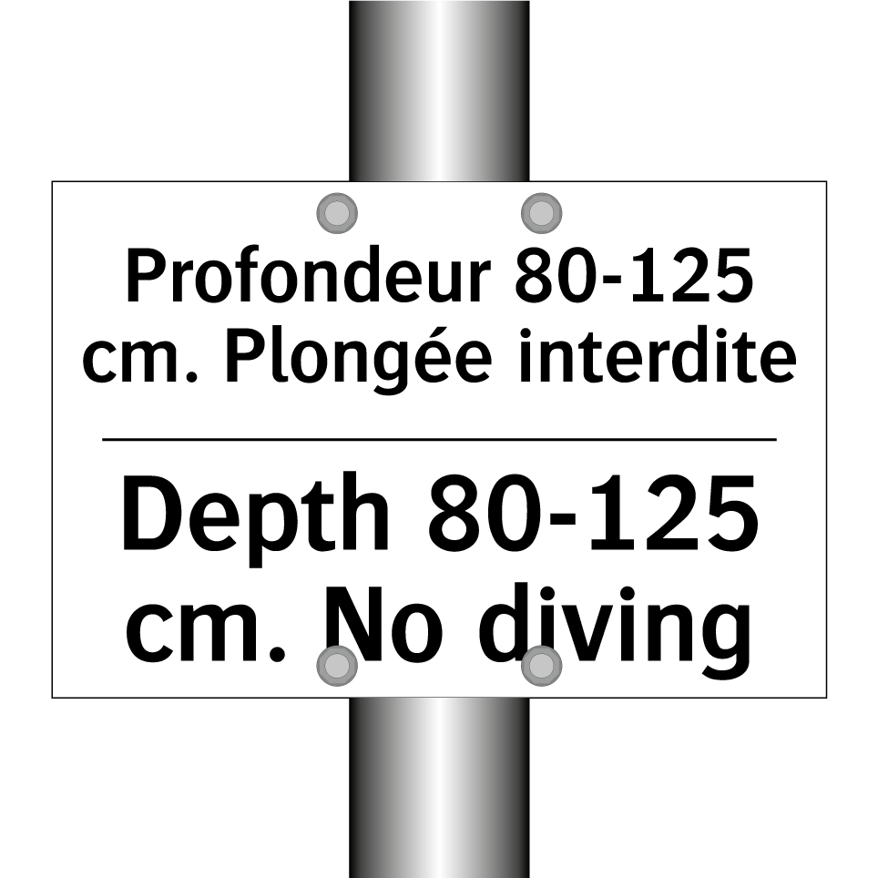Profondeur 80-125 cm. Plongée /.../ - Depth 80-125 cm. No diving