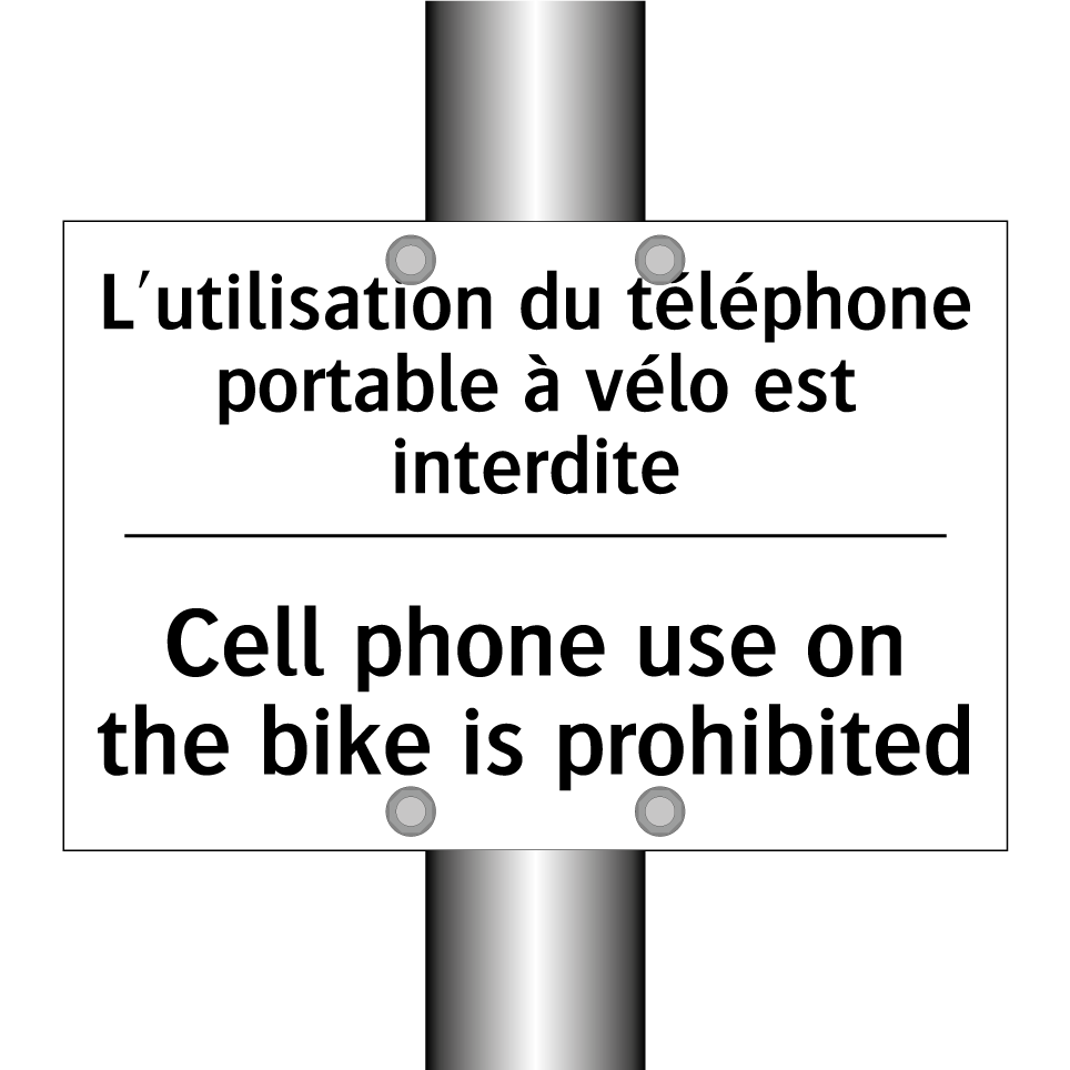 L'utilisation du téléphone portable /.../ - Cell phone use on the bike is /.../