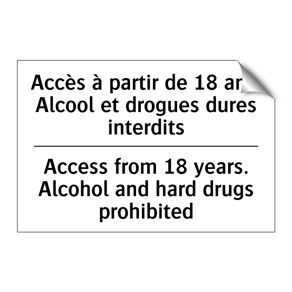 Accès à partir de 18 ans. Alcool /.../ - Access from 18 years. Alcohol /.../