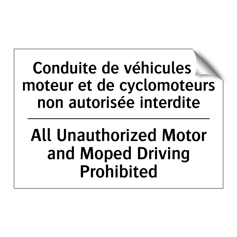 Conduite de véhicules à moteur /.../ - All Unauthorized Motor and Moped /.../