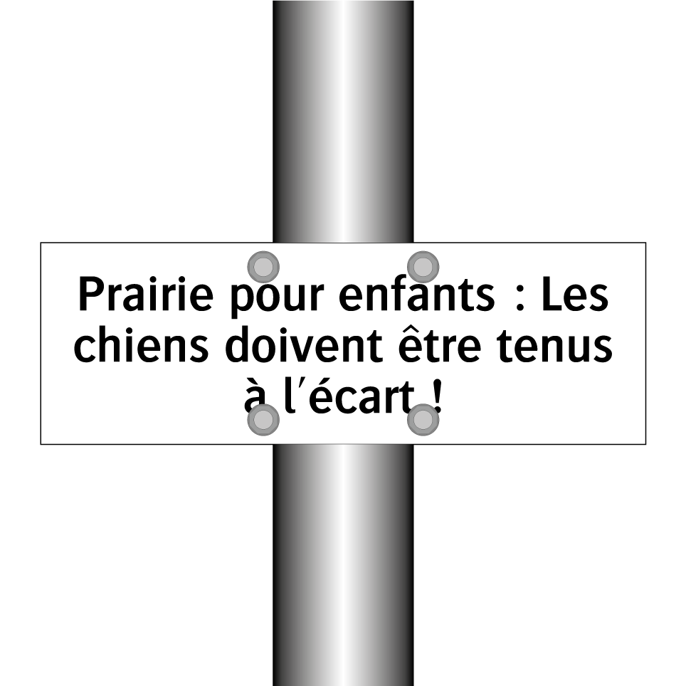 Prairie pour enfants : Les chiens doivent être tenus à l'écart !