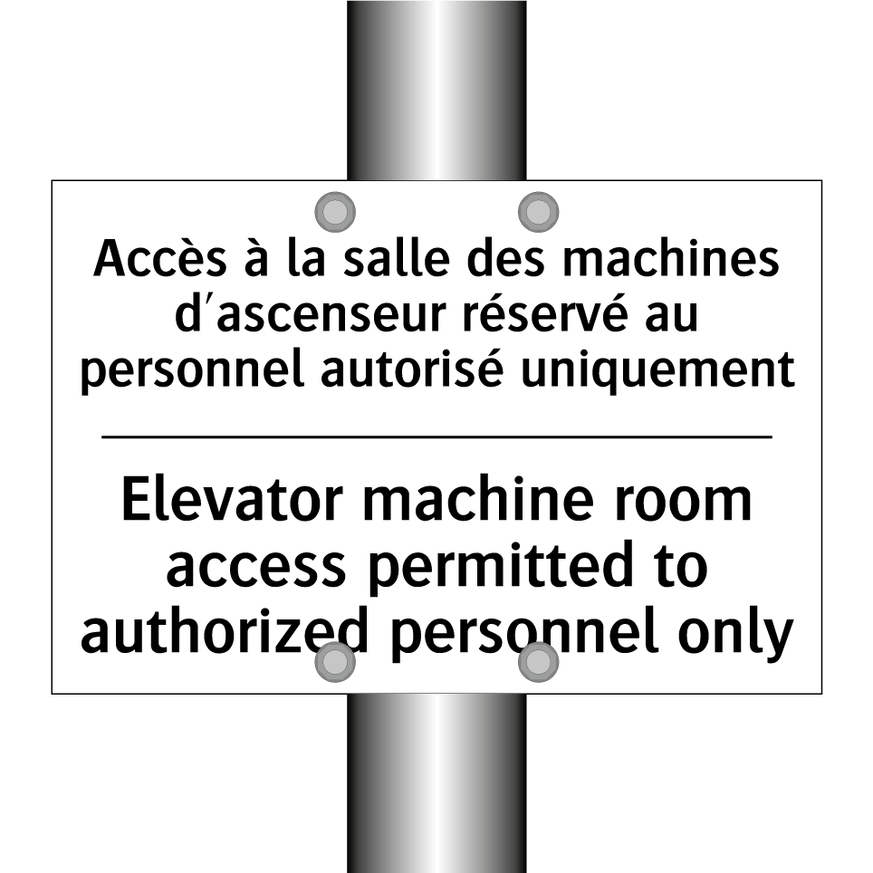 Accès à la salle des machines /.../ - Elevator machine room access permitted /.../
